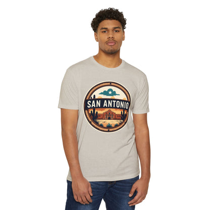 San Antonio Badge T-Shirt — Vintage Desert City Graphic