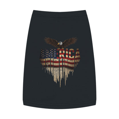 Patriotic Pet Tank Top – American Flag & Bald Eagle Dog Shirt