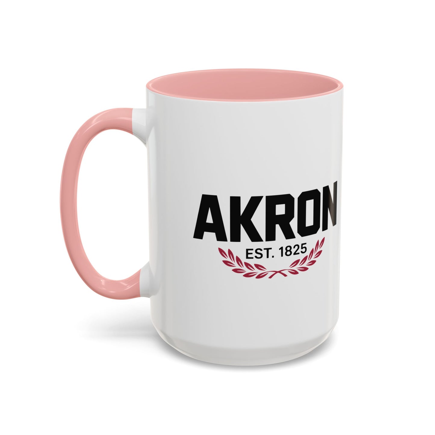 Akron Est. 1825 Accent Coffee Mug — Vintage City Pride Ceramic Mug