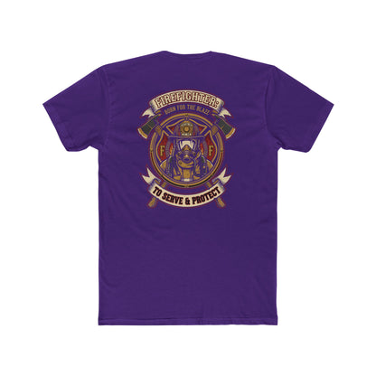 Firefighter Tribute Tee — 'To Serve & Protect' Helmet Maltese Cross Design