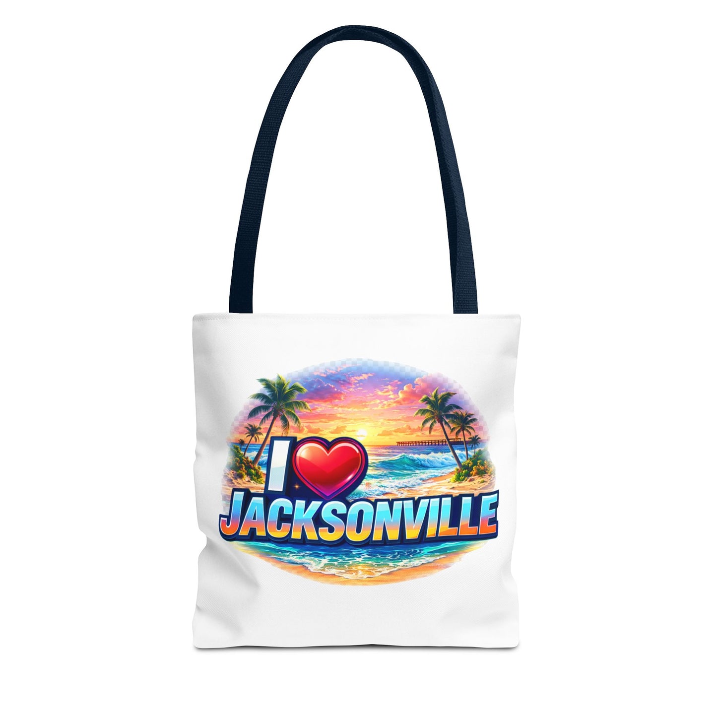 Jacksonville Beach Tote Bag – I  Jacksonville Sunset Graphic