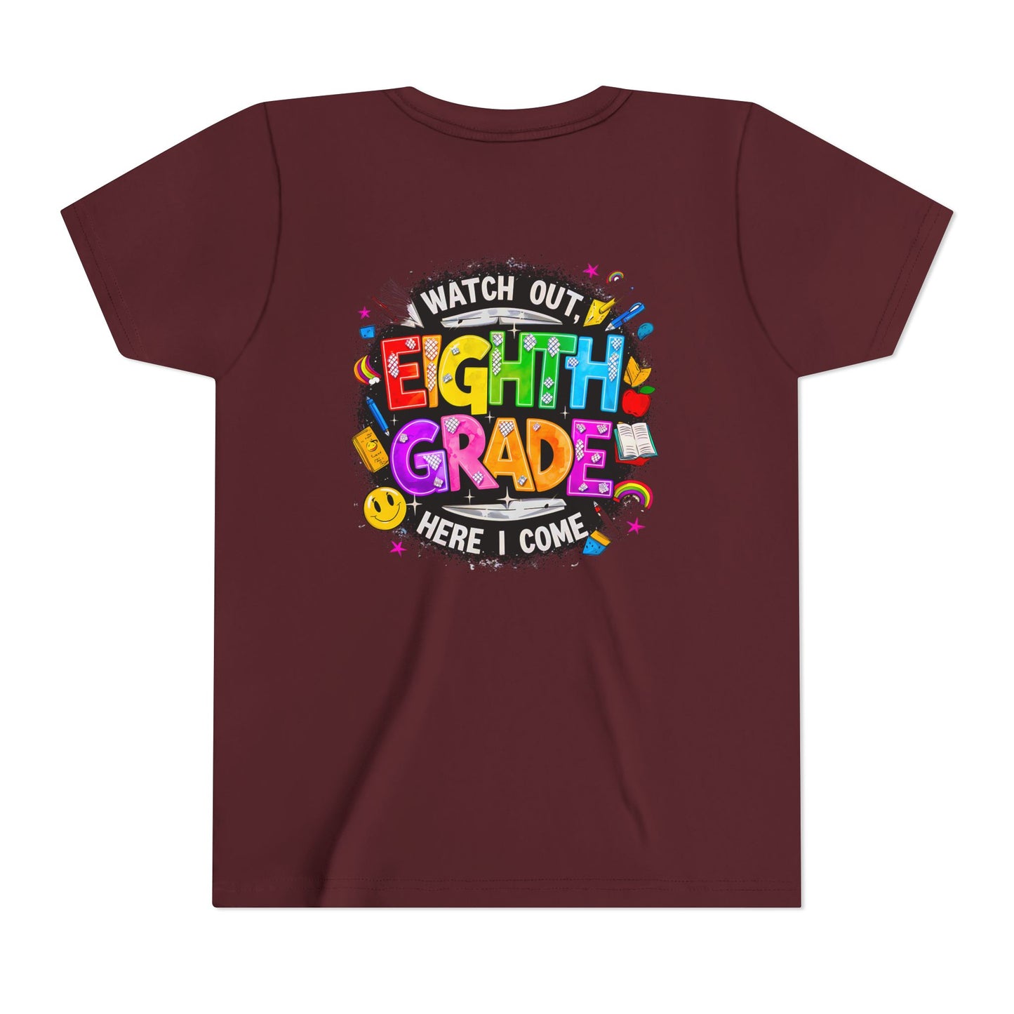 Eighth Grade Kids T‑Shirt — "Watch Out, Eighth Grade Here I Come" Back-to-School Tee