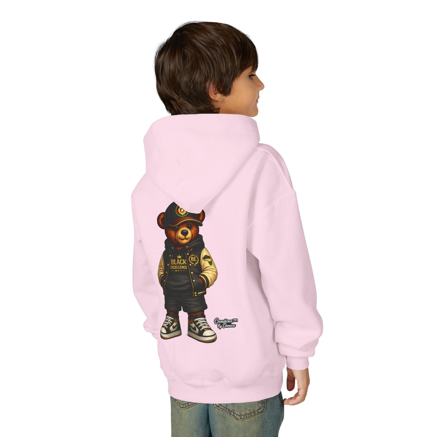 Youth Teddy Bear Hoodie — Cool Streetwear Bear Graphic Sweatshirt