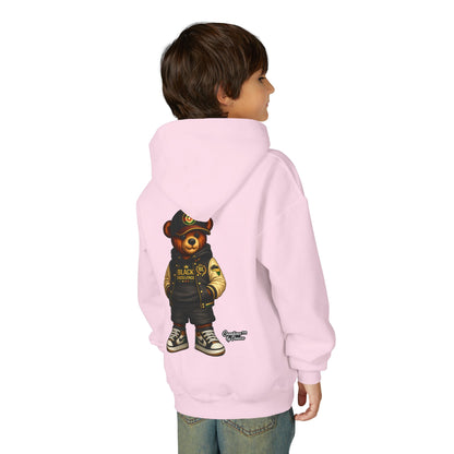Youth Teddy Bear Hoodie — Cool Streetwear Bear Graphic Sweatshirt