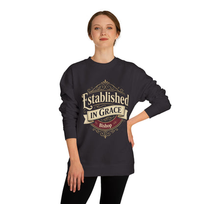 Established in Grace Sweatshirt — 'Established in Grace' Vintage Faith Crewneck
