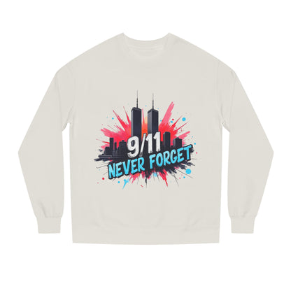 9/11 Never Forget Sweatshirt - Tribute Crewneck with Twin Towers Graphic