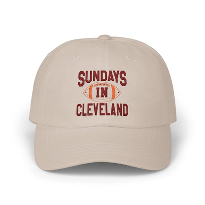 Dad Cap – "Sundays in Cleveland" Football Embroidered Hat