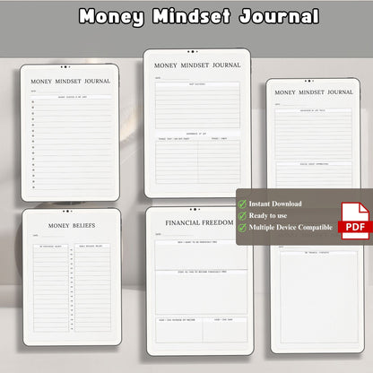 Money Mindset Journal Printable | Financial Growth, Abundance & Wealth Thinking Workbook