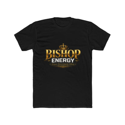 Bishop Energy Graphic Tee — Bold Gold Crown Logo T-Shirt