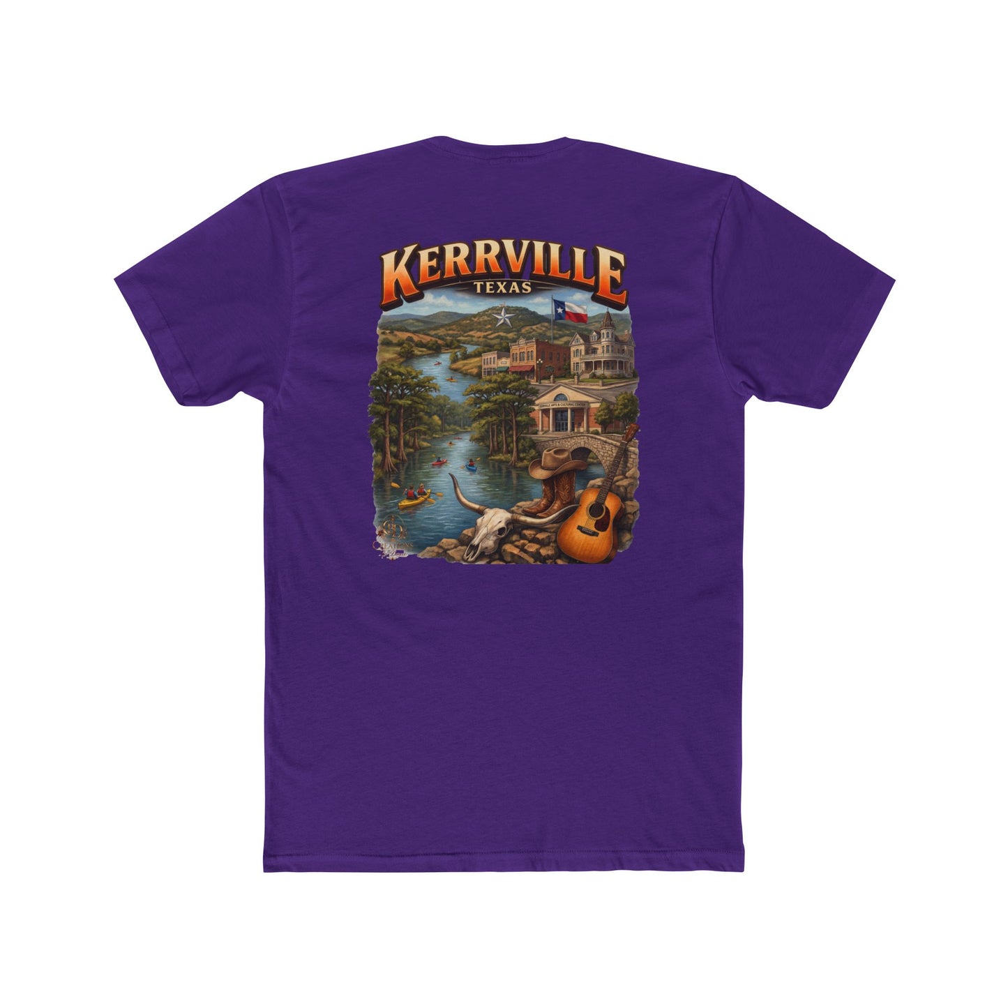 Kerrville Texas Scenic T-Shirt — Riverfront Guitar Vintage Travel Tee