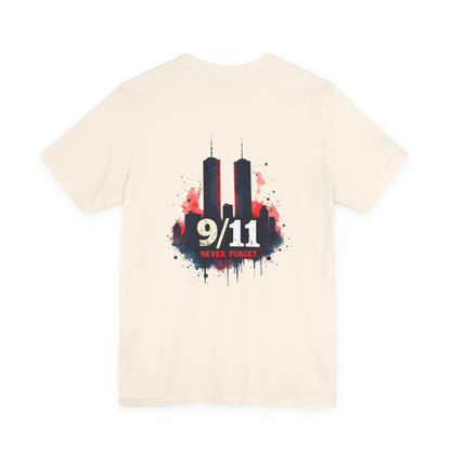 9/11 Never Forget T-Shirt — World Trade Center Memorial Tee