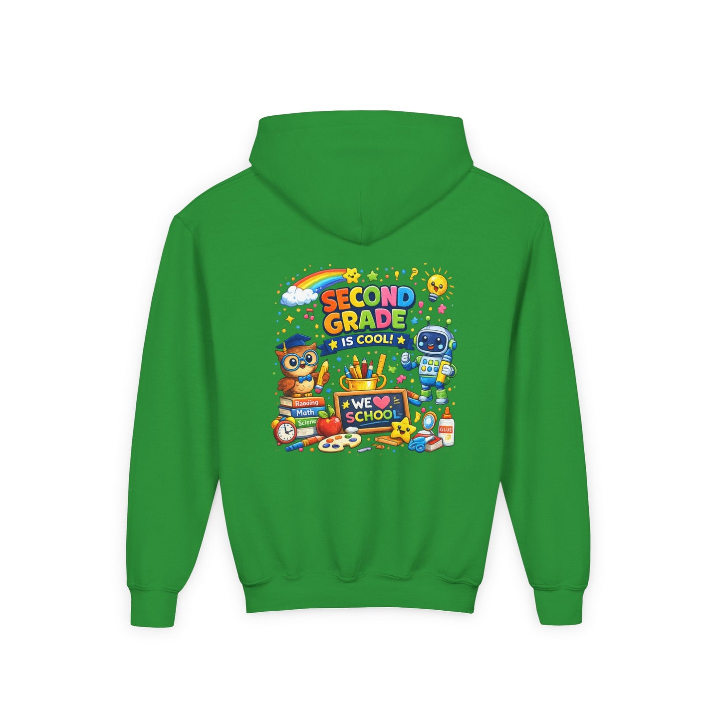 Second Grade Hoodie — 'Second Grade Is Cool' Kids Back-to-School Sweatshirt