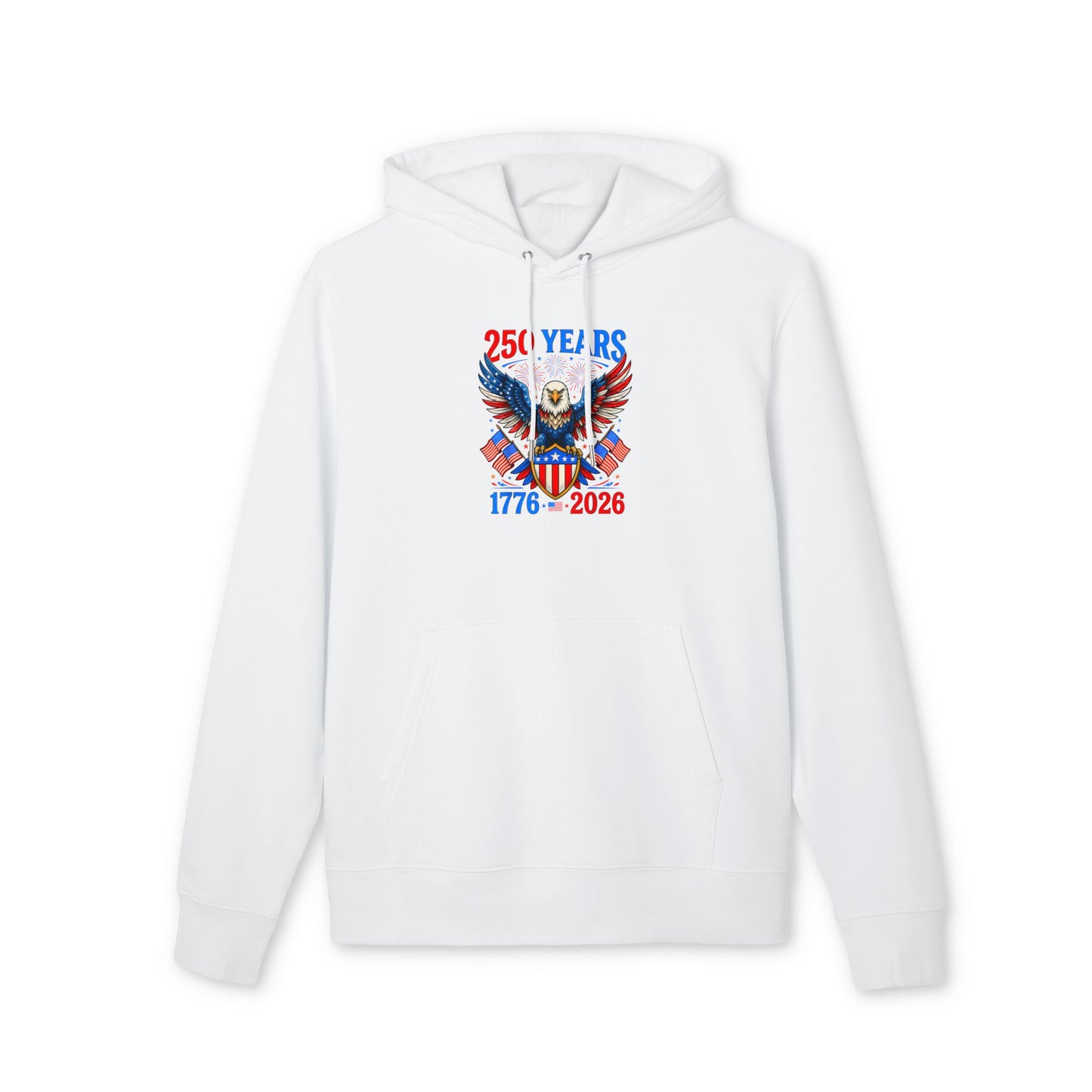 Patriotic Eagle Hoodie — 250 Years 1776–2026 American Flag Design
