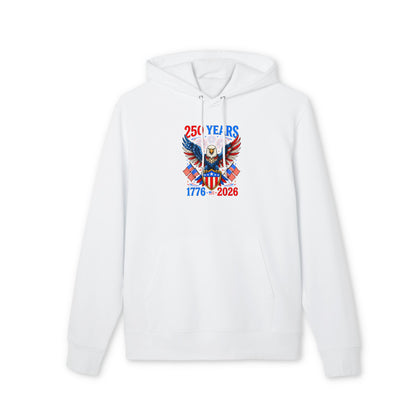 Patriotic Eagle Hoodie — 250 Years 1776–2026 American Flag Design