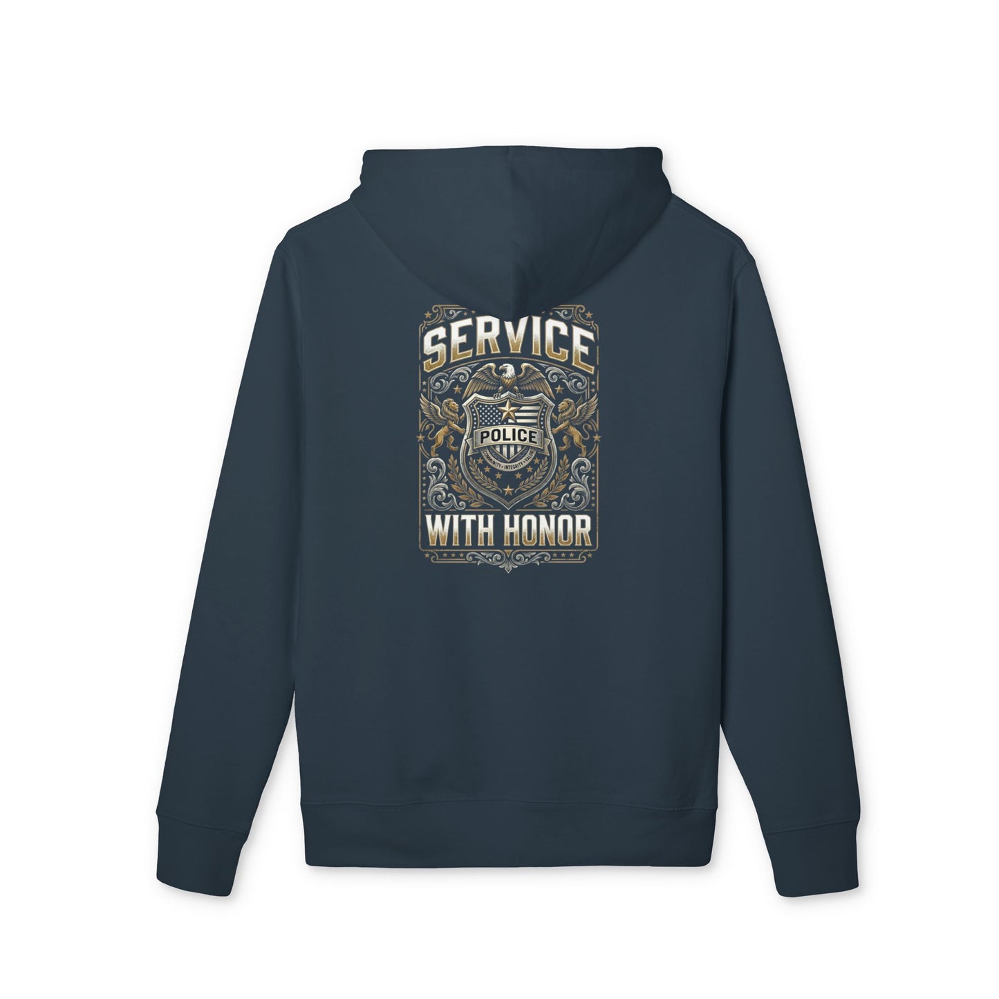 Service With Honor Police Hoodie — Law Enforcement Tribute Pullover