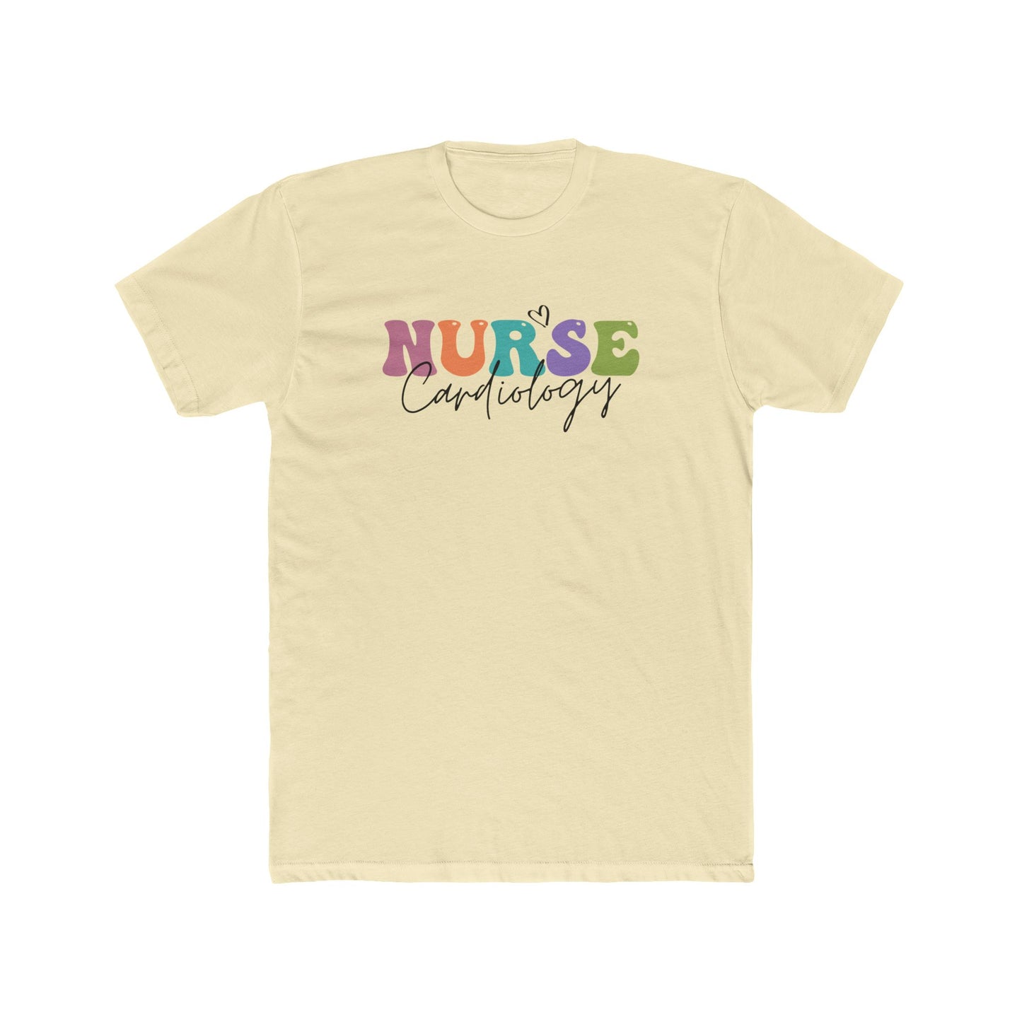 Cardiology Nurse T‑Shirt — Colorful 'NURSE Cardiology' Crew Tee