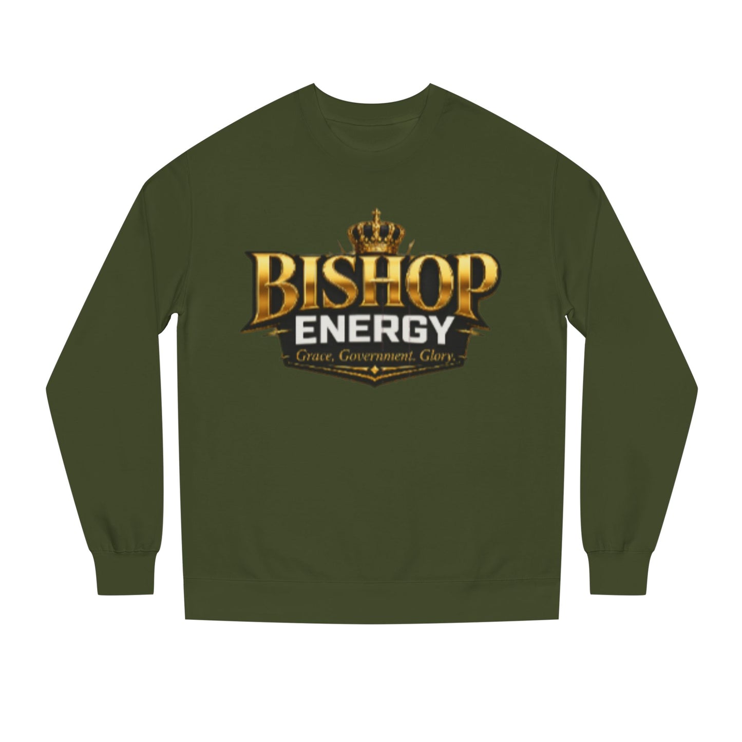 Bishop Energy Crewneck Sweatshirt — Gold Crown Logo Streetwear