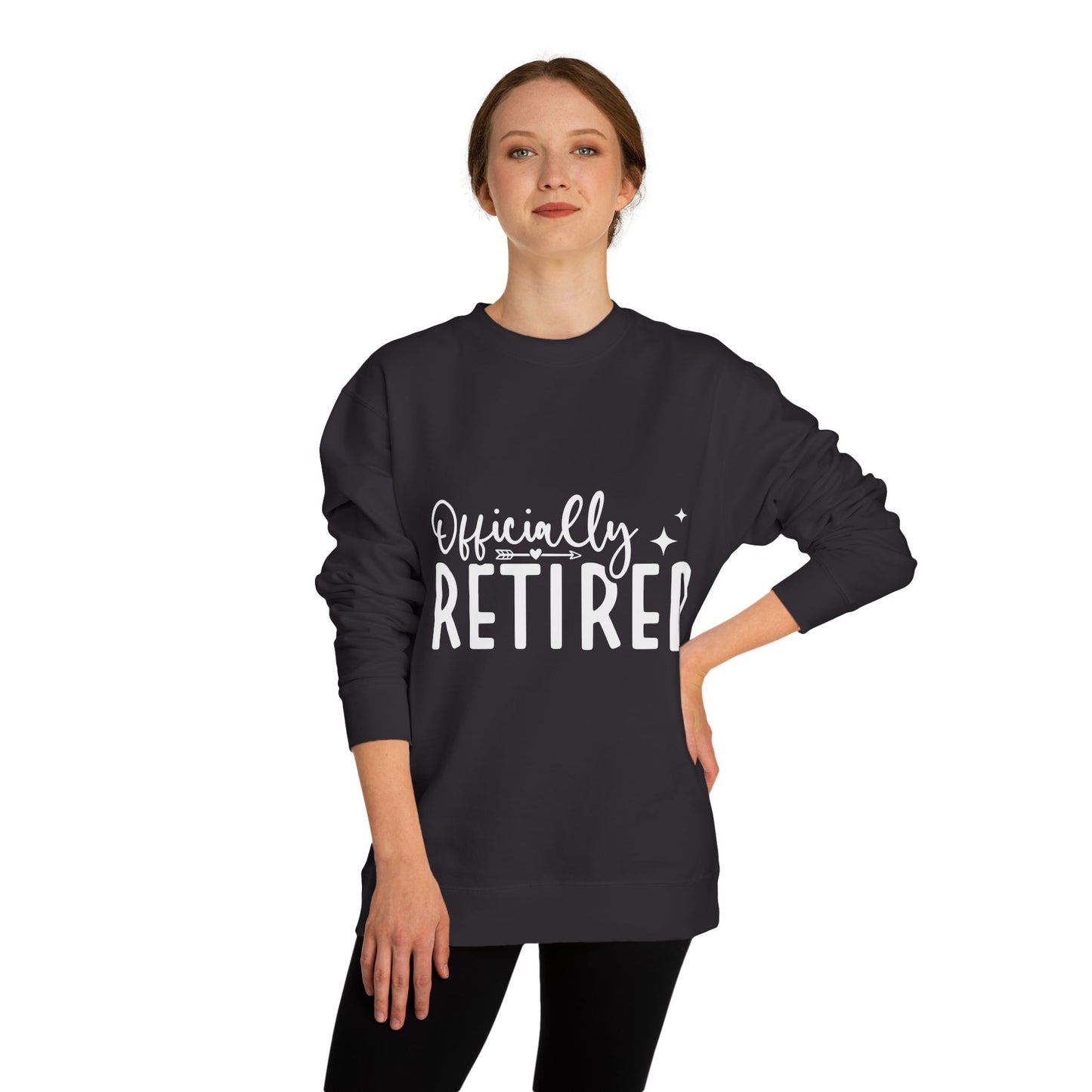 Retired Crewneck Sweatshirt — "Officially Retired" Retirement Gift Pullover