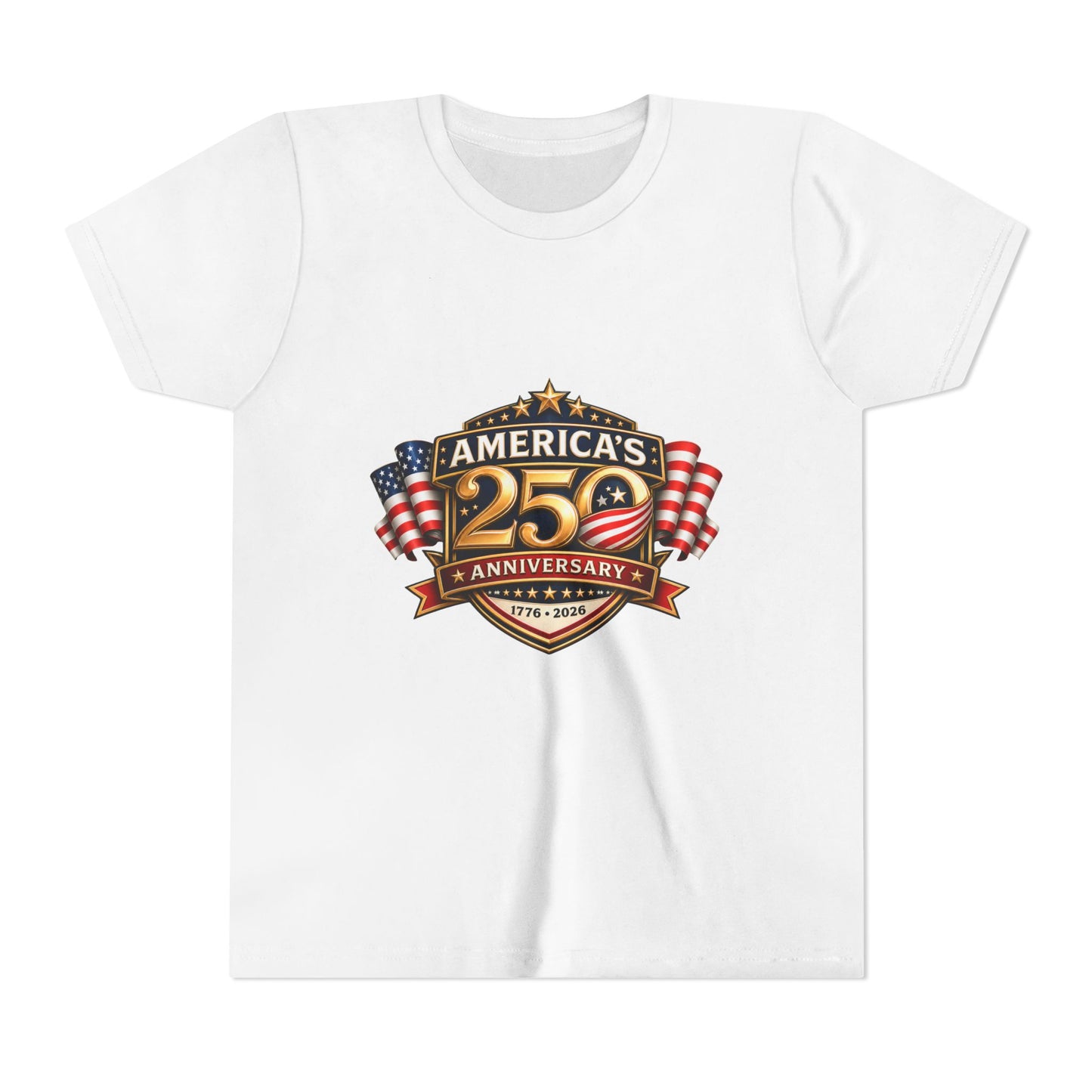 America's 250th Anniversary Youth Tee - Patriotic 1776–2026 Celebration Shirt