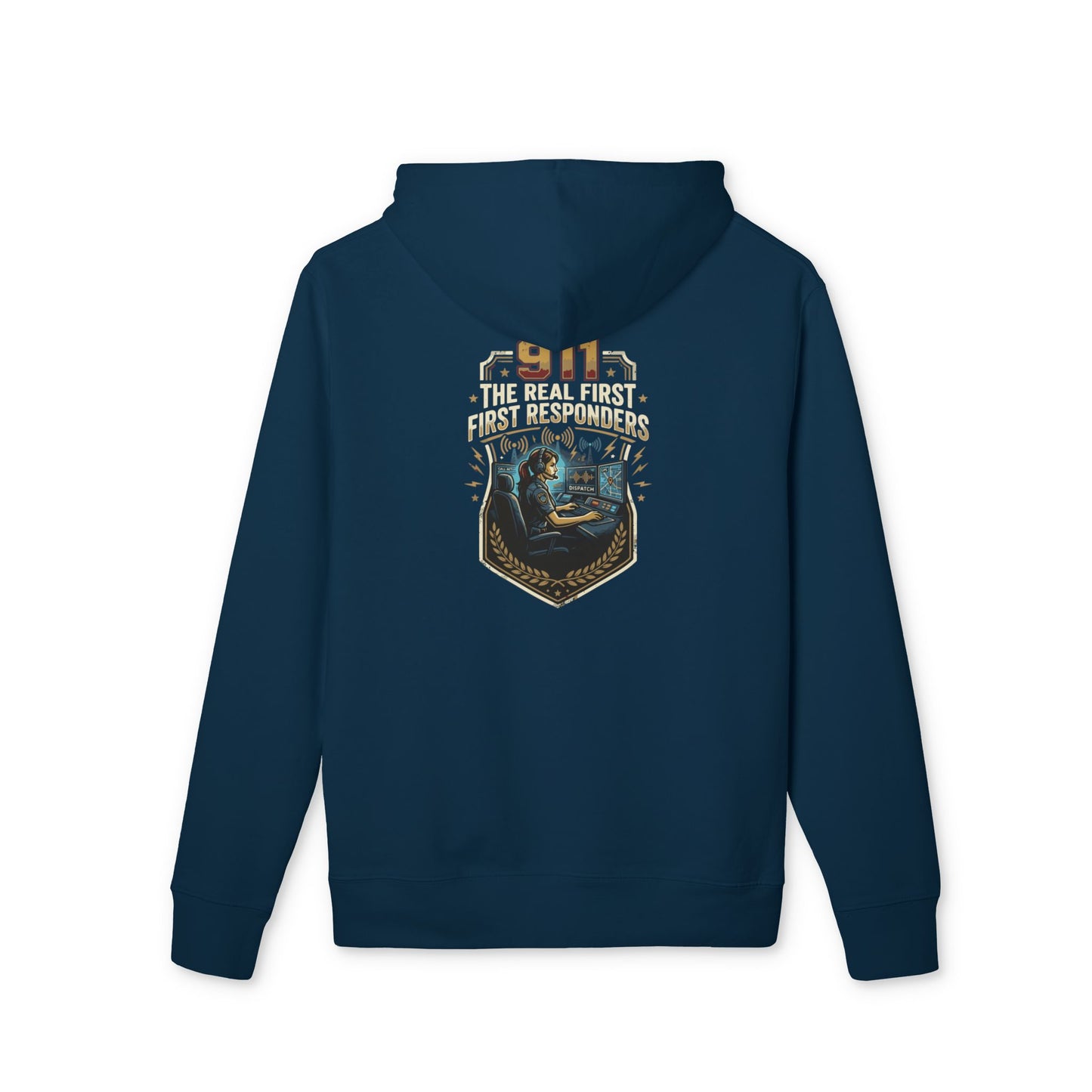 First Responders Badge Hoodie — "The Real First Responders" Tribute Sweatshirt