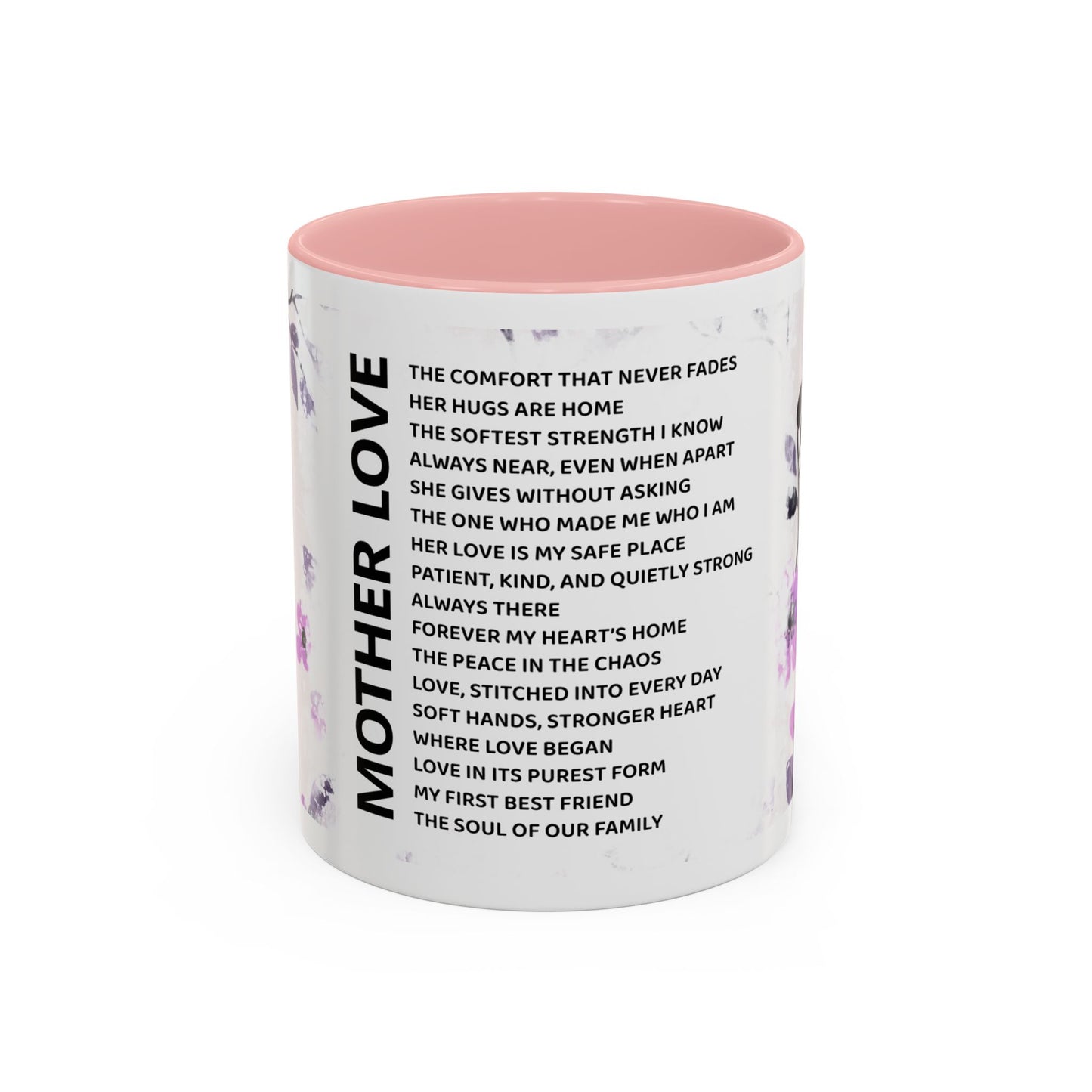 Mother Love Coffee Mug — Floral Poem Tribute (11/15oz)