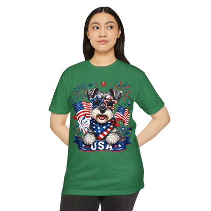 Patriotic Schnauzer USA T-Shirt