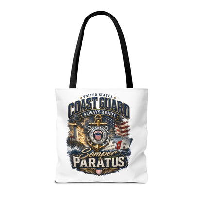 Coast Guard Semper Paratus Tote Bag – U.S. Coast Guard Patriotic Beach & Everyday Carry