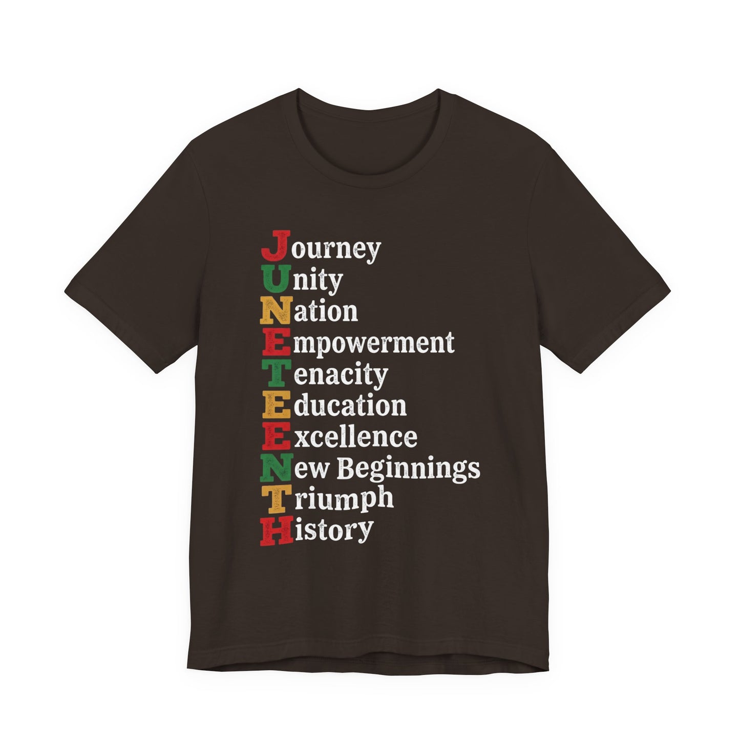 Juneteenth Acrostic T-Shirt — Juneteenth Journey Unity Nation Empowerment Tee