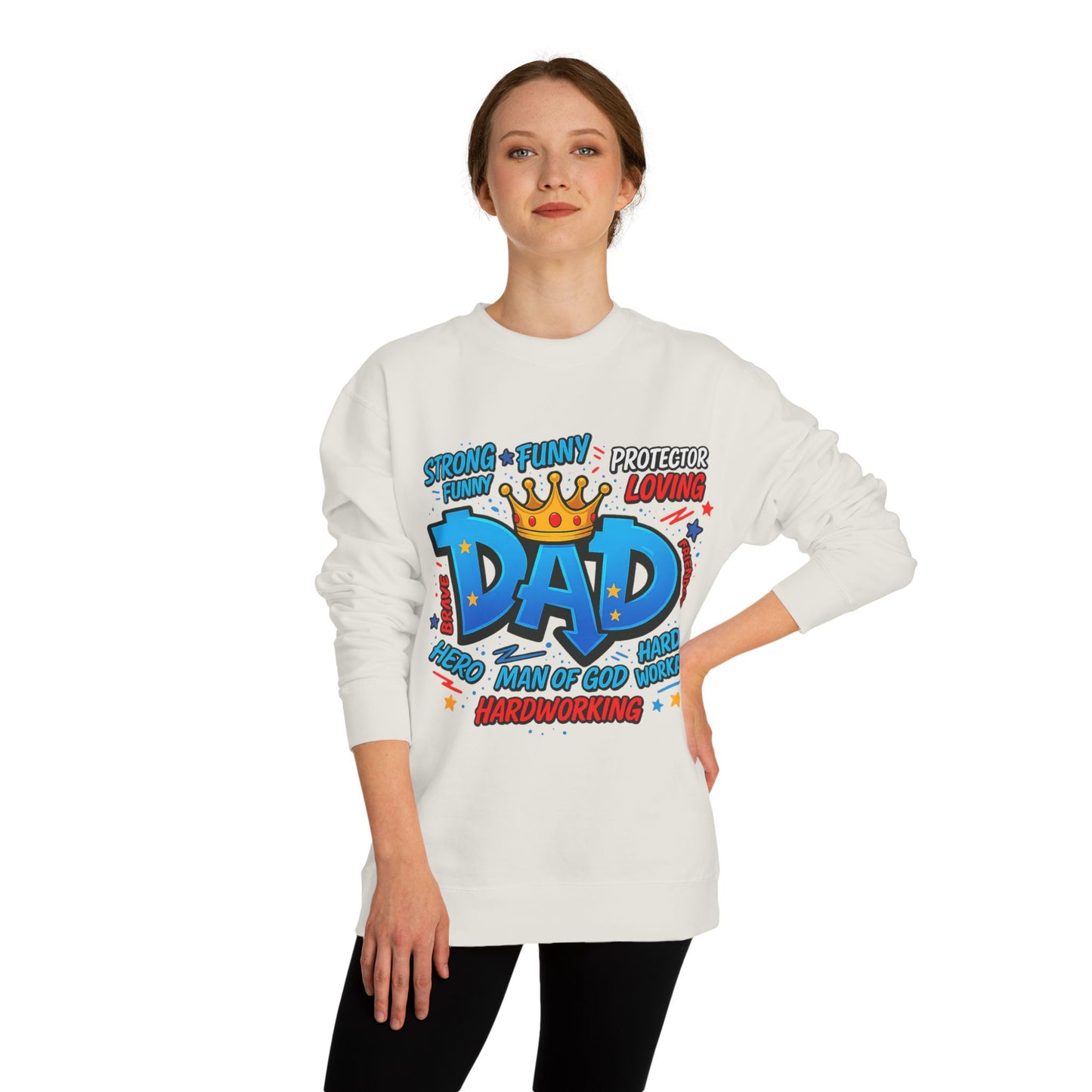 Dad Crown Graphic Sweatshirt – Funny & Loving Father Tribute