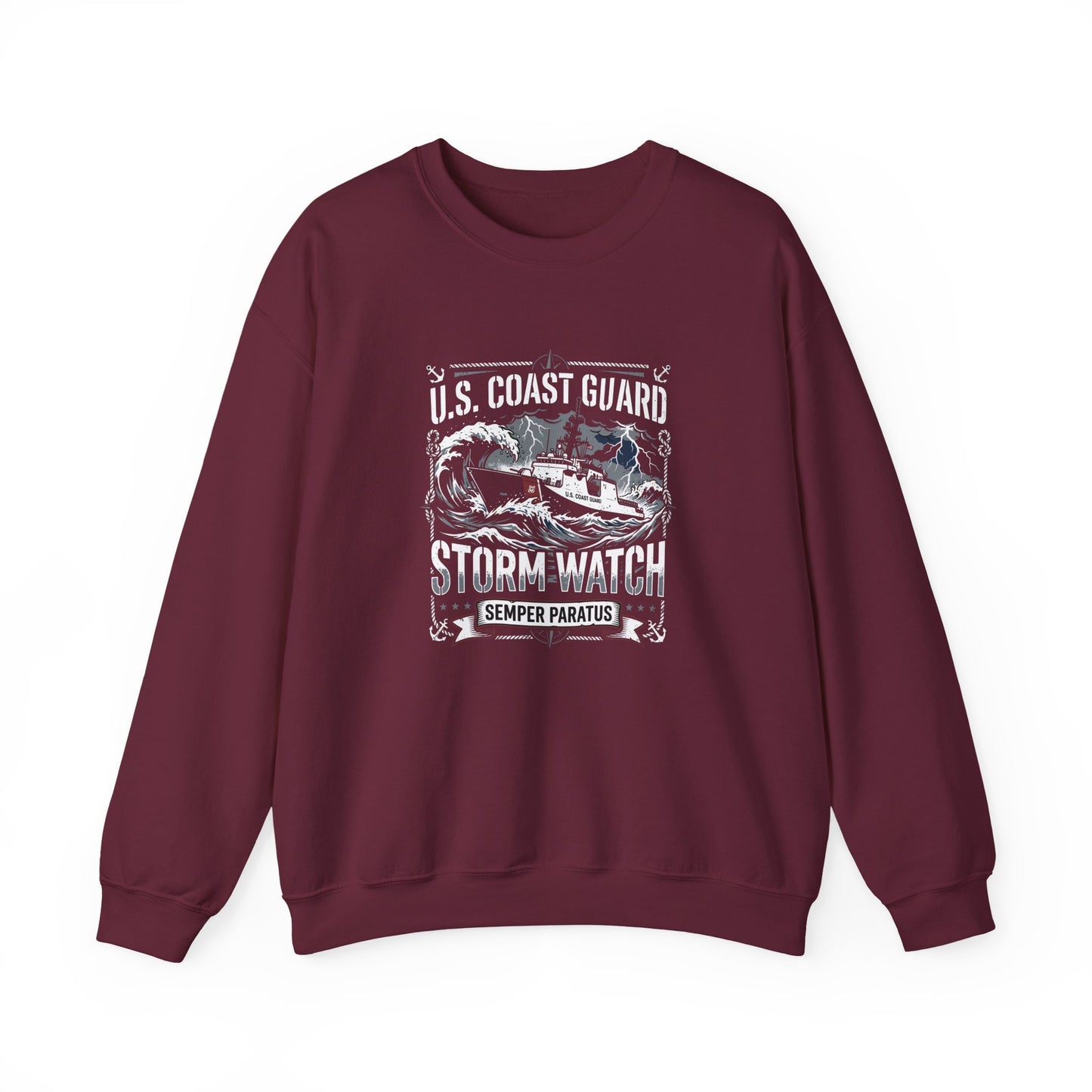 U.S. Coast Guard Storm Watch Semper Paratus  Sweatshirt