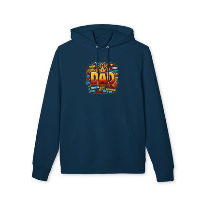 Dad Graphic Hoodie – Colorful ‘DAD’ Crown Design, Funny Loving Protector Gift for Father’s Day