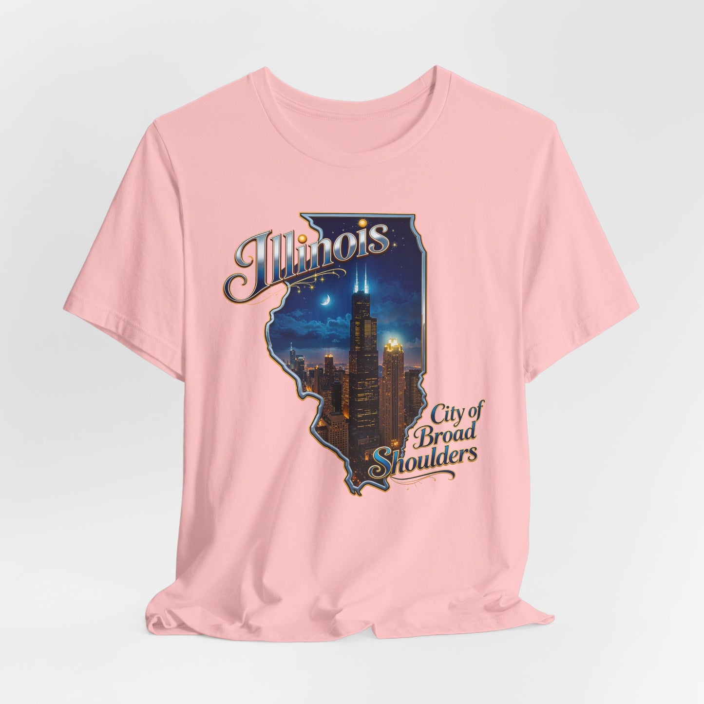 Illinois State Tee — 'City of Broad Shoulders' Chicago Skyline T-Shirt