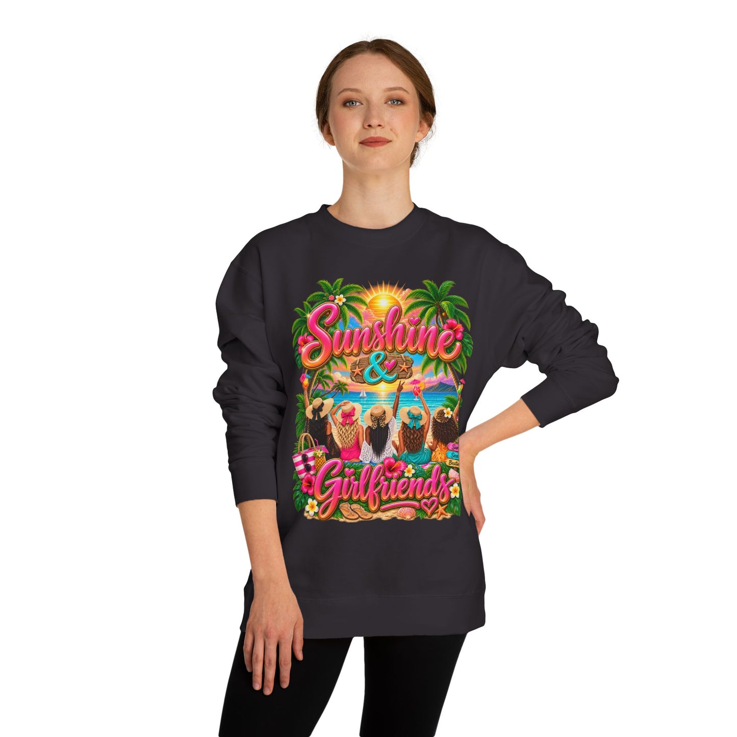 Sunshine & Girlfriends Beach Sweatshirt