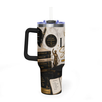 Law School Loading 40oz Vacuum Tumbler — Graduation Gift for Future Attorneys