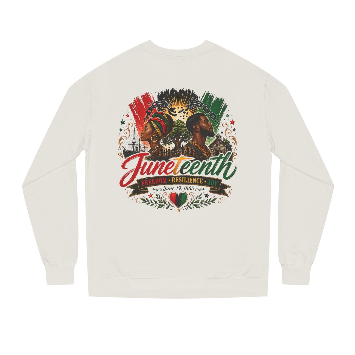 Juneteenth Celebration Sweatshirt — "Juneteenth: Resilience" African Heritage Crewneck