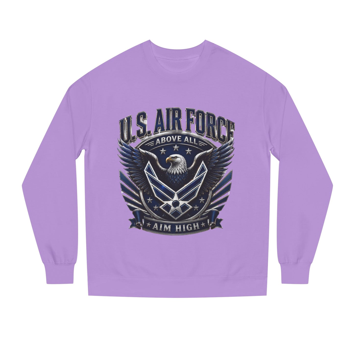 U.S. Air Force Crewneck Sweatshirt — "Above All, Aim High" Graphic