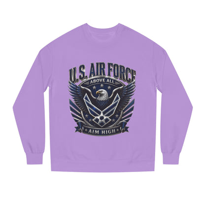 U.S. Air Force Crewneck Sweatshirt — "Above All, Aim High" Graphic