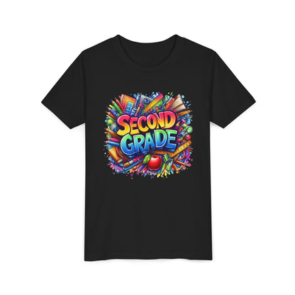 Second Grade Youth Tee — Colorful Back-to-School Kids T-Shirt