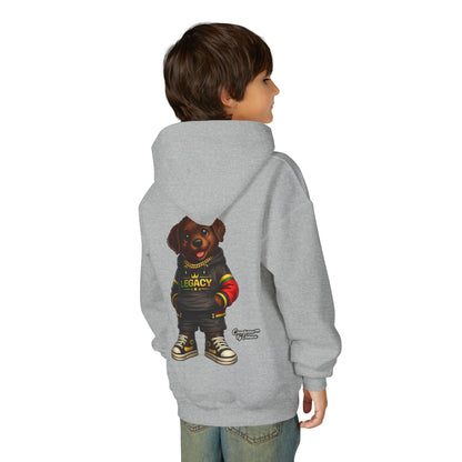 Youth Hoodie — 'Legacy' Streetwear Puppy Graphic Sweatshirt