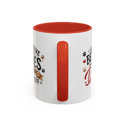 Pawsitive Vibes Coffee Mug - "Wag More, Worry Less" Dog Lover Accent Mug