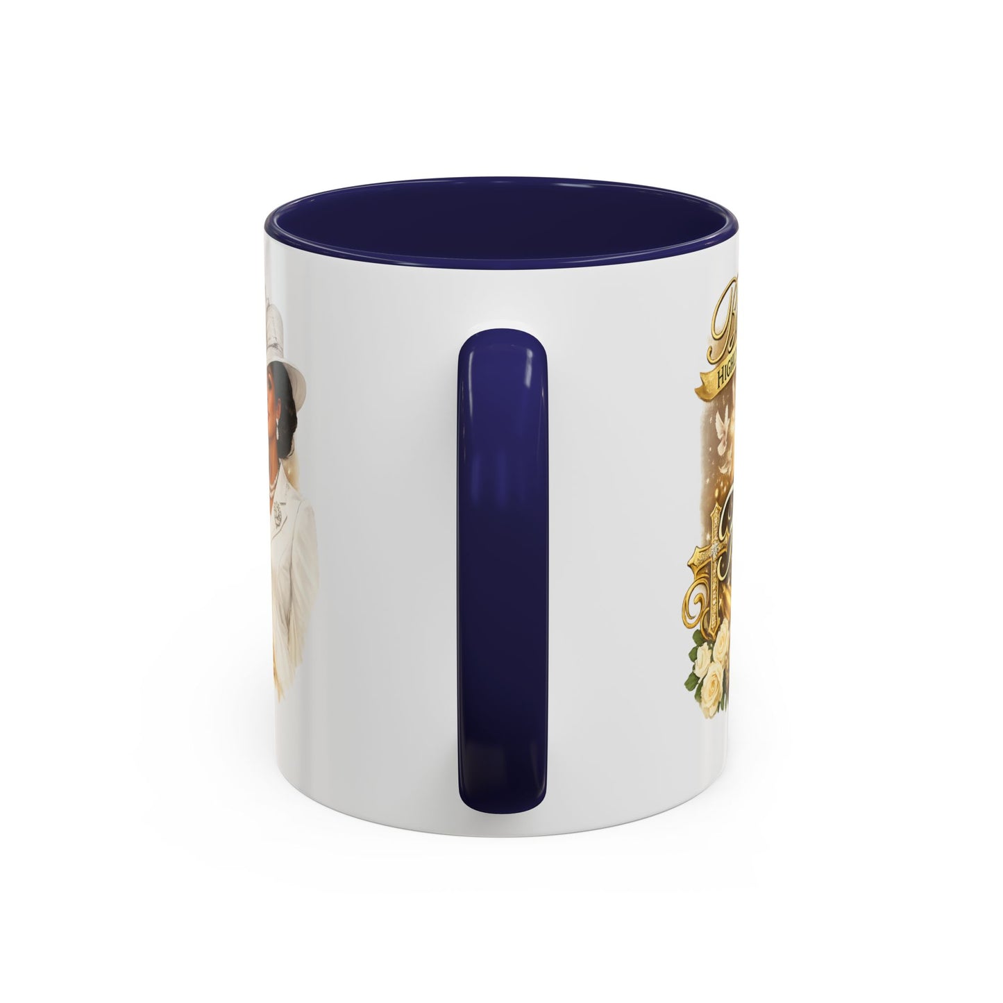 First Lady Inspirational Coffee Mug — "Blessed & Highly Favored" Accent Ceramic Mug