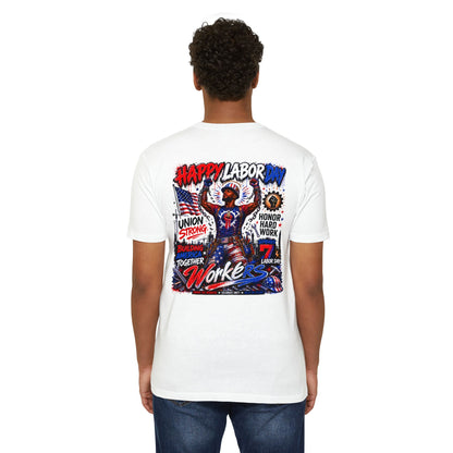 Labor Day Workers T-Shirt – "Happy Labor Day" Union Strong Patriotic Tee