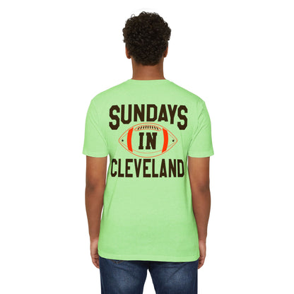 Sundays in Cleveland Football T-Shirt