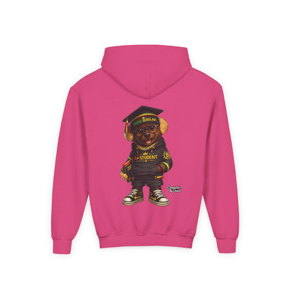 Youth Graduation Bear Hoodie – "Future Student" Cute Cap & Gown Sweatshirt