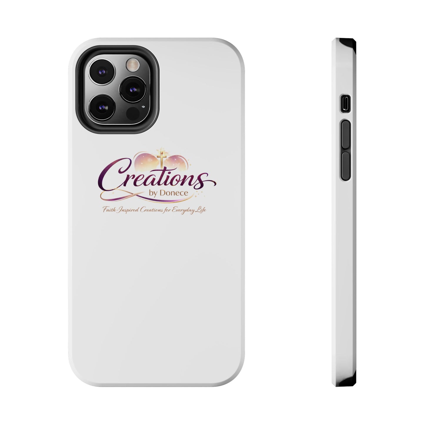 Creations by Donece Soft-Touch Tough Phone Case — Faith-Inspired Logo Protective Cover