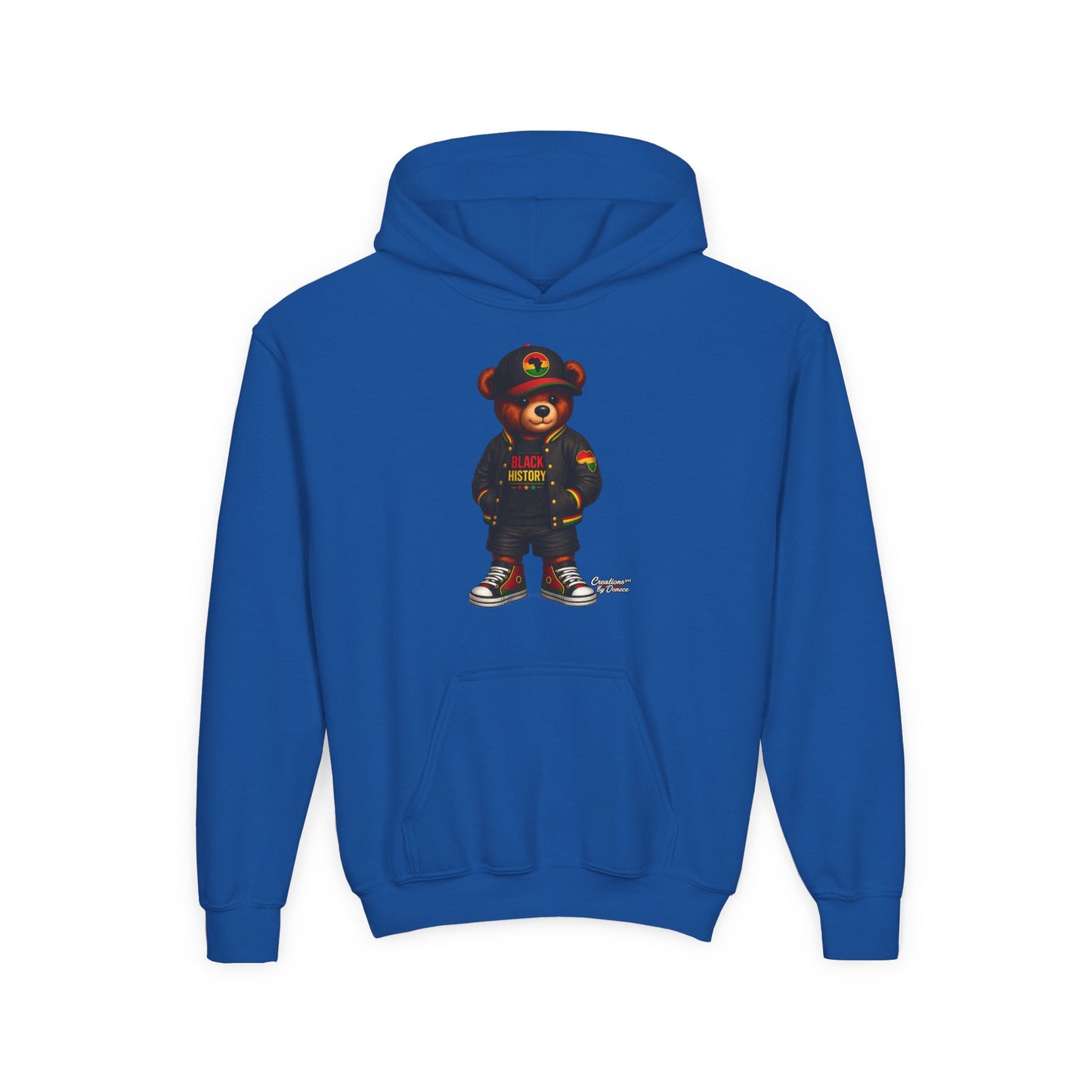 Youth Bear Hoodie — 'Follow Your History' Streetwear Kids Sweatshirt