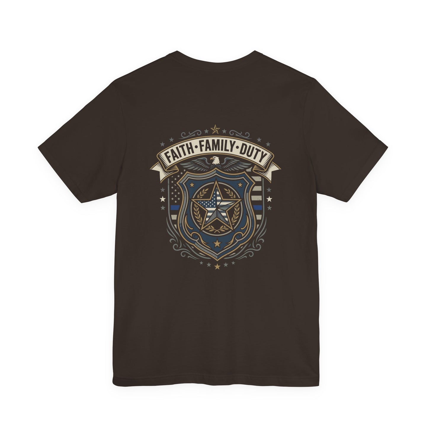 Police Badge Shield T‑Shirt — "Faith • Family • Duty" Graphic Tee