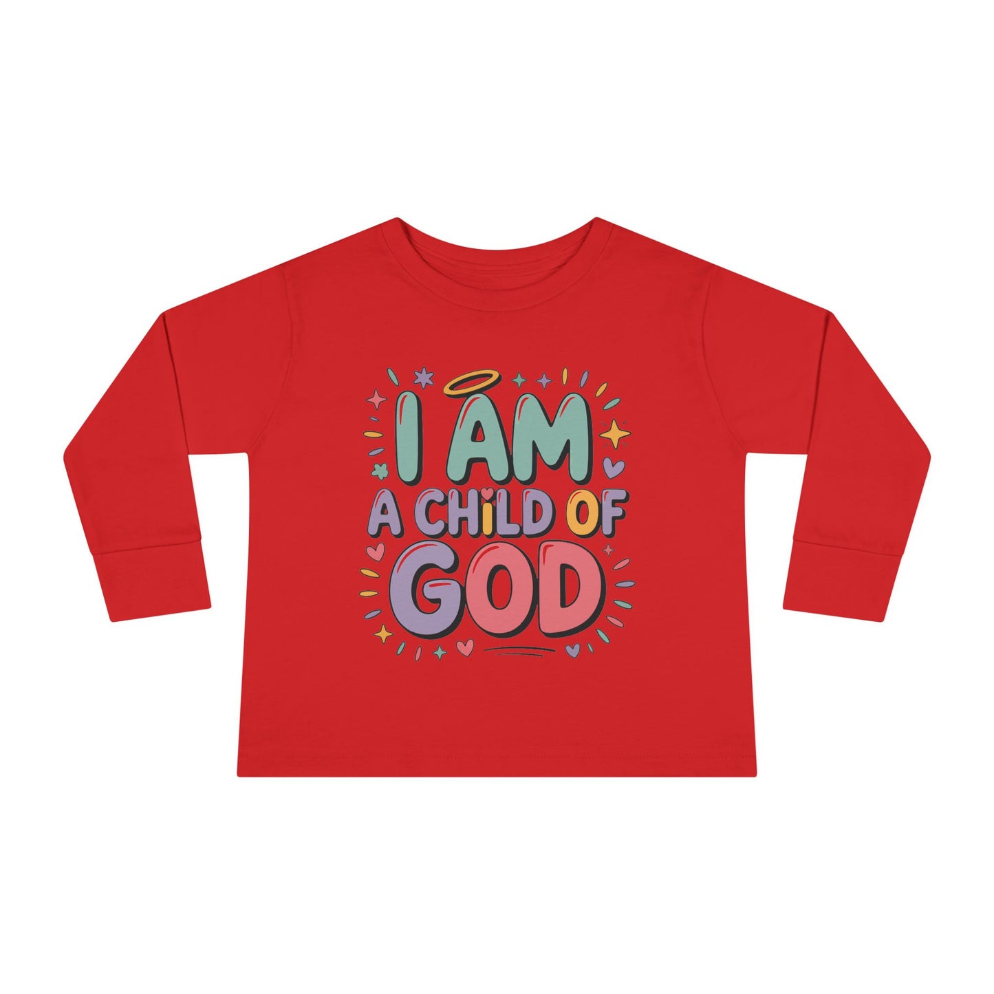 I Am a Child of God Toddler Long Sleeve Tee — Cute Christian Kids Shirt