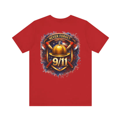 Never Forget 9/11 T‑Shirt — Firefighter Tribute Tee