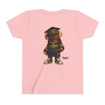 Youth Tee — Scholar Student Bear Graduation Graphic